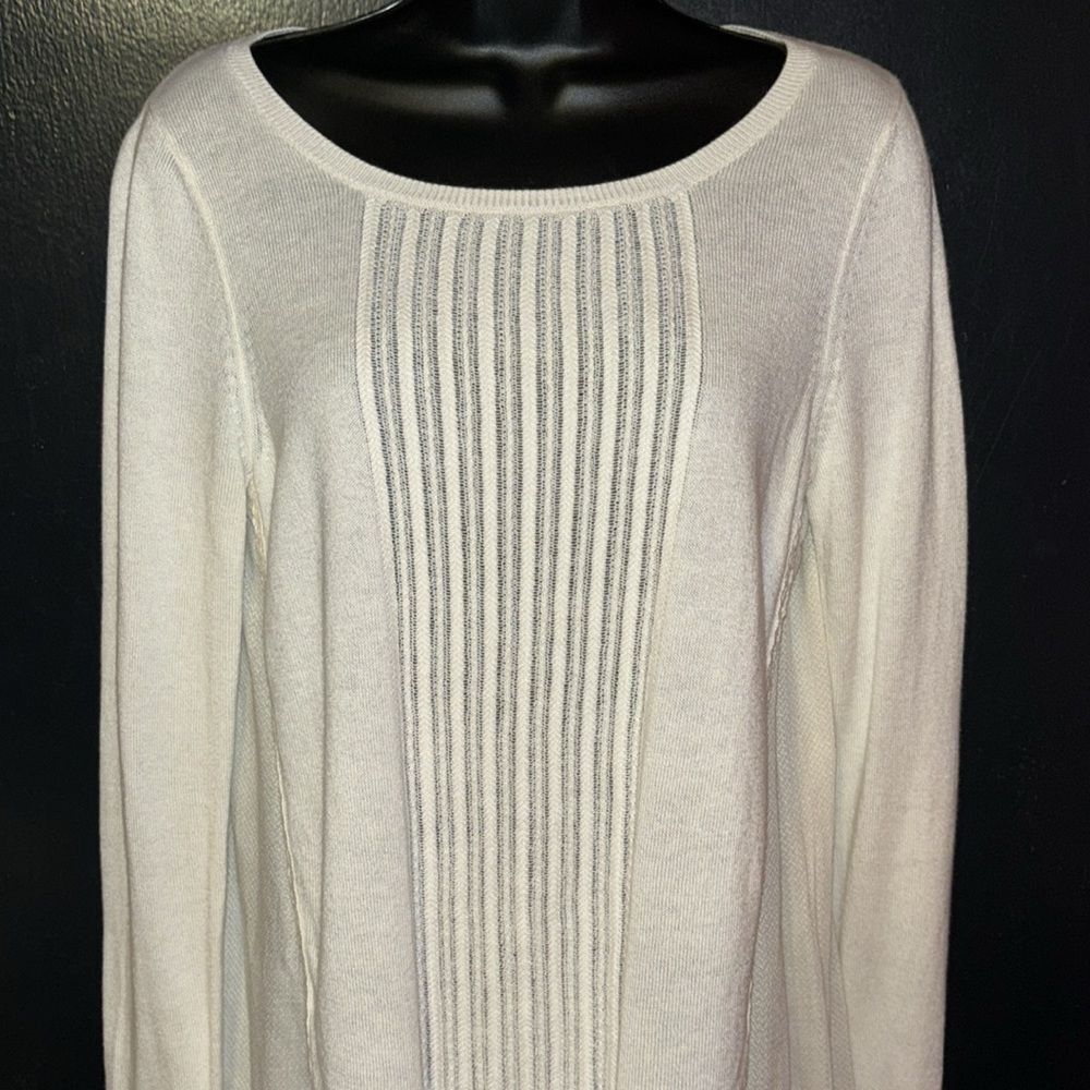 Lucky Brand cream knit tunic style top. Sz extra small